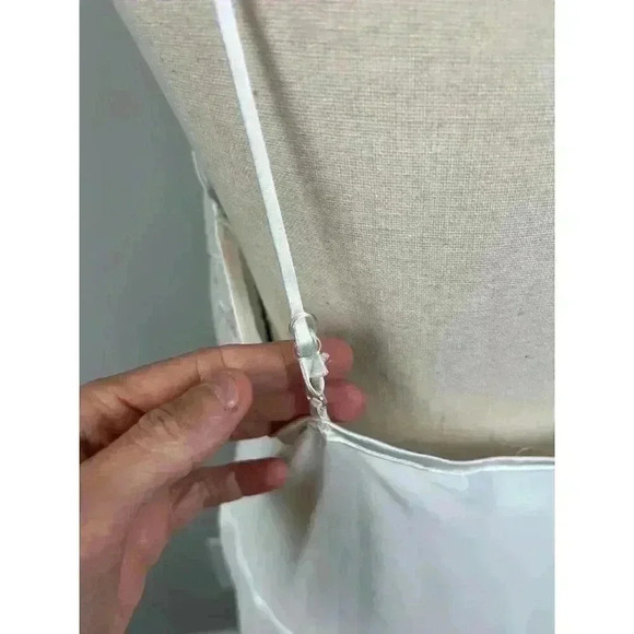 Linea Donatella Babydoll Sheer Lace Front Embroidered Sleeveless Nightgown M/L - Picture 6 of 14